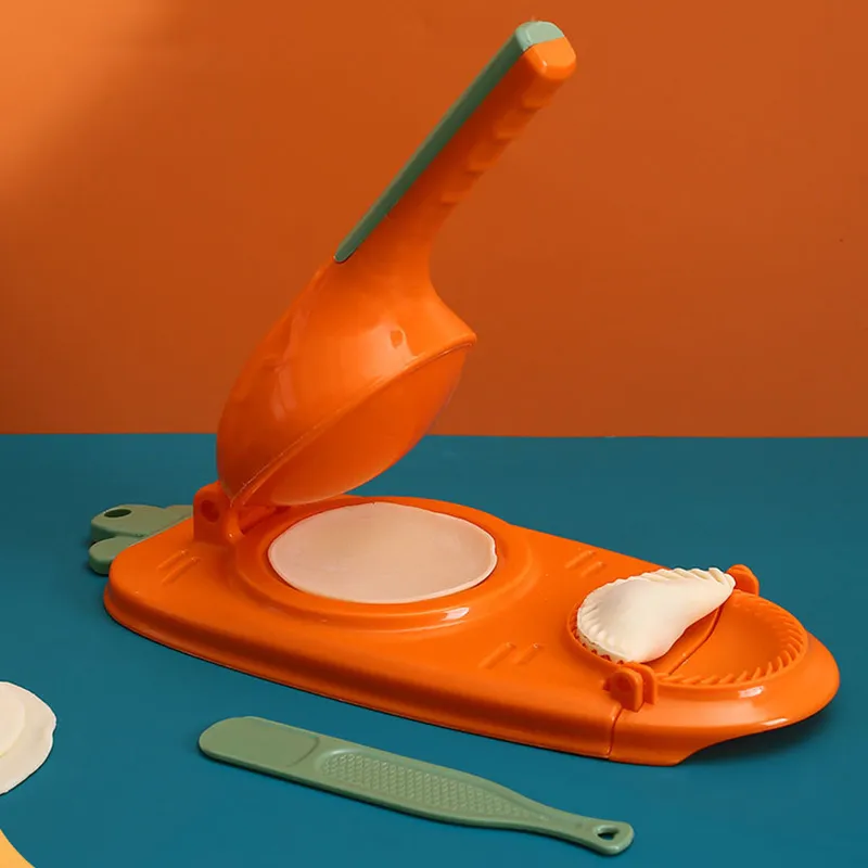 DIY Dumplings Maker Dough Pressing Tool Manual Wrapper Making Plastic Mold Dumpling Skin Artifact Dough Press Kitchen