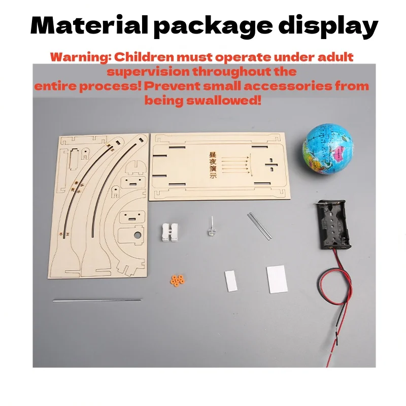 DIY Earth Model Day Night Cycle Science Kit STEM Educational Globe Toy for Kids Classroom Physics Learning Wooden DIY Earth Model Day Night Cycle Science Kit STEM Educational Globe Toy for Kids Classroom Physics Learning Wooden