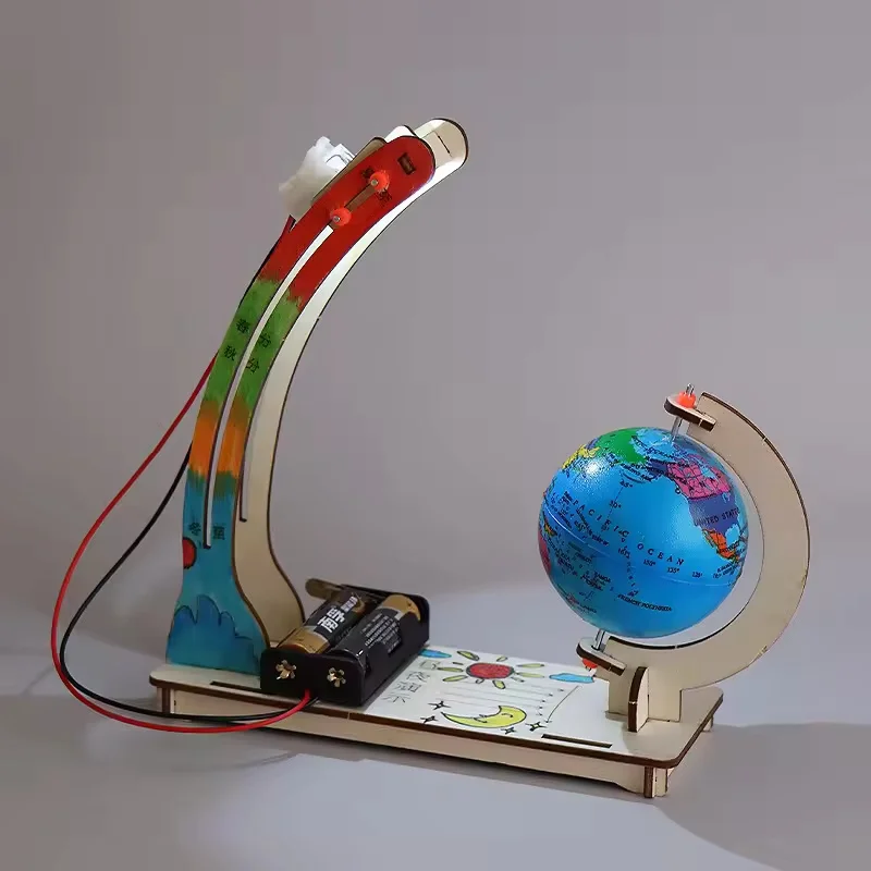 DIY Earth Model Day Night Cycle Science Kit STEM Educational Globe Toy for Kids Classroom Physics Learning Wooden DIY Earth Model Day Night Cycle Science Kit STEM Educational Globe Toy for Kids Classroom Physics Learning Wooden