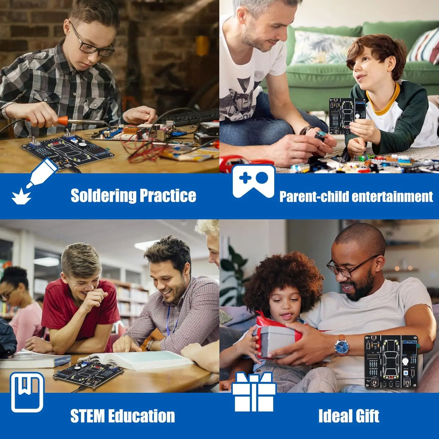 DIY Electronics Project Car Driver Simulator Kit STEM Soldering Practice Car Driving Simulation Solder Kit for School DIY Electronics Project Car Driver Simulator Kit STEM Soldering Practice Car Driving Simulation Solder Kit for School