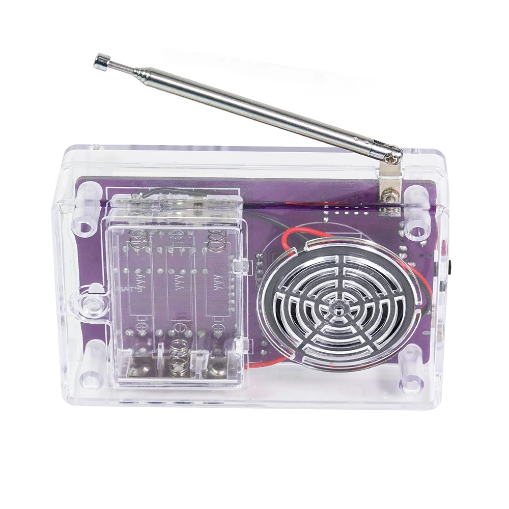 DIY FM Radio Electronic Kit Adjustable Frequency 87-108MHz Digital Display Soldering Project Practice Solder RDA5807S