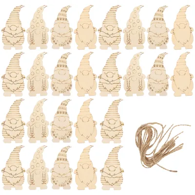 DIY Hanging Wooden Gnome Ornaments (40pcs) DIY Hanging Wooden Gnome Ornaments (40pcs)