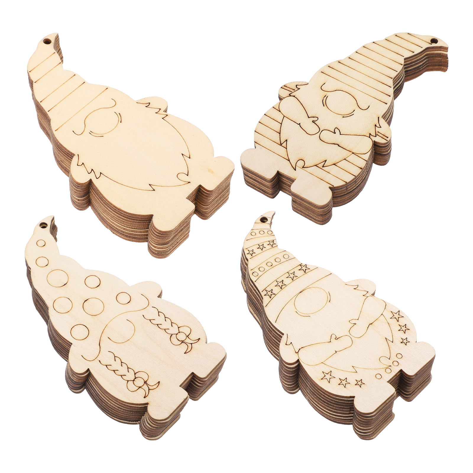DIY Hanging Wooden Gnome Ornaments (40pcs) DIY Hanging Wooden Gnome Ornaments (40pcs)