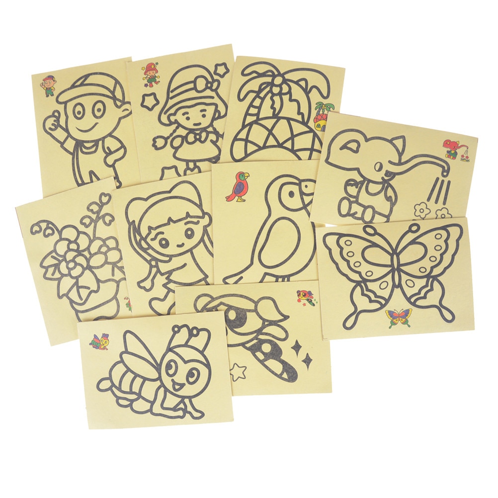 DIY Sand Art Color Painting Cards (Set of 10) DIY Sand Art Color Painting Cards (Set of 10)