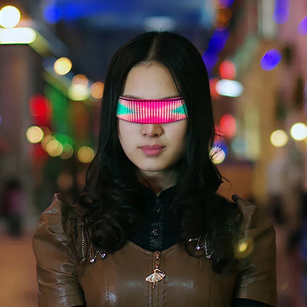 DIY Shining Electronic Futuristic Eyewear Glow The Dark Bluetooth LED Luminous Glasses Prop for Party Bar Festival DIY Shining Electronic Futuristic Eyewear Glow The Dark Bluetooth LED Luminous Glasses Prop for Party Bar Festival