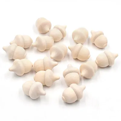 DIY Unfinished Blank Wood Acorns (10pcs) DIY Unfinished Blank Wood Acorns (10pcs)