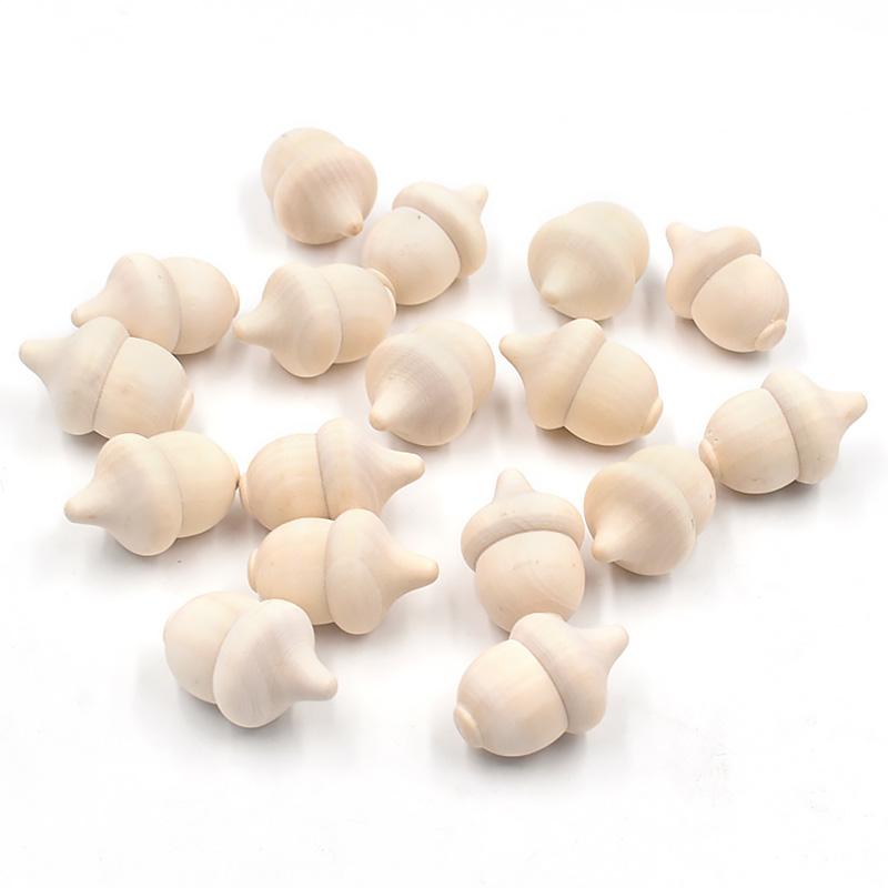 DIY Unfinished Blank Wood Acorns (10pcs)