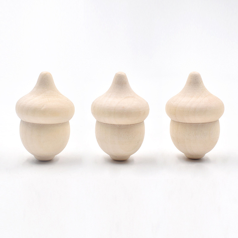 DIY Unfinished Blank Wood Acorns (10pcs) DIY Unfinished Blank Wood Acorns (10pcs)