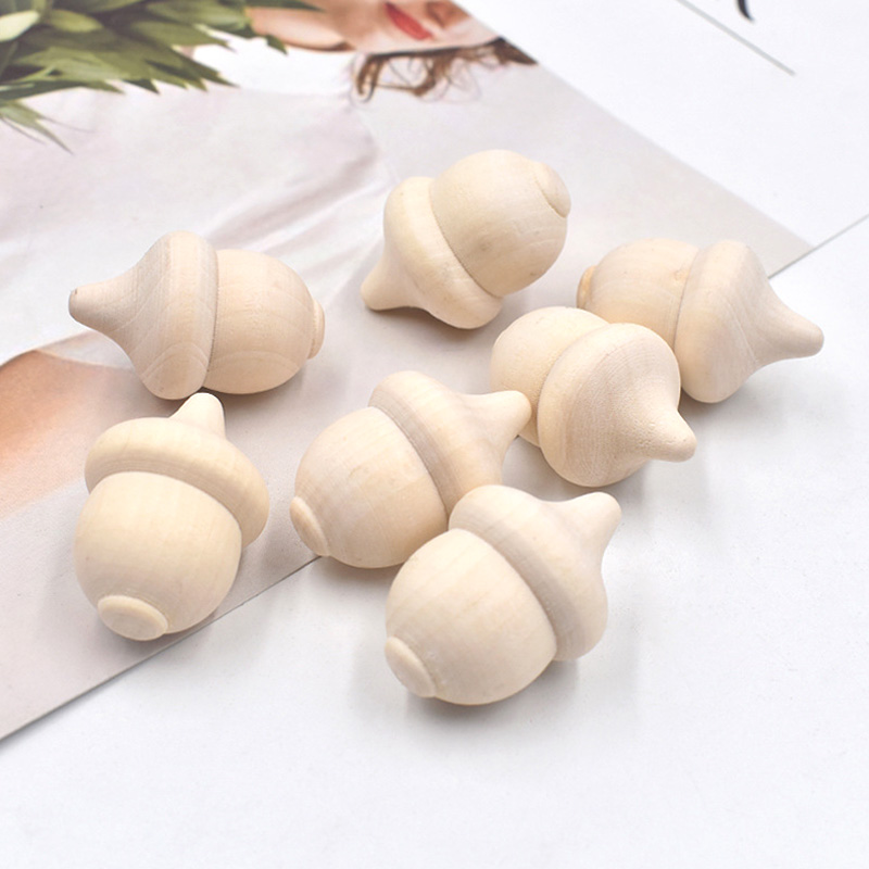 DIY Unfinished Blank Wood Acorns (10pcs) DIY Unfinished Blank Wood Acorns (10pcs)