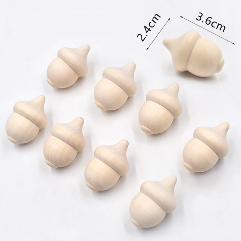 DIY Unfinished Blank Wood Acorns (10pcs) DIY Unfinished Blank Wood Acorns (10pcs)