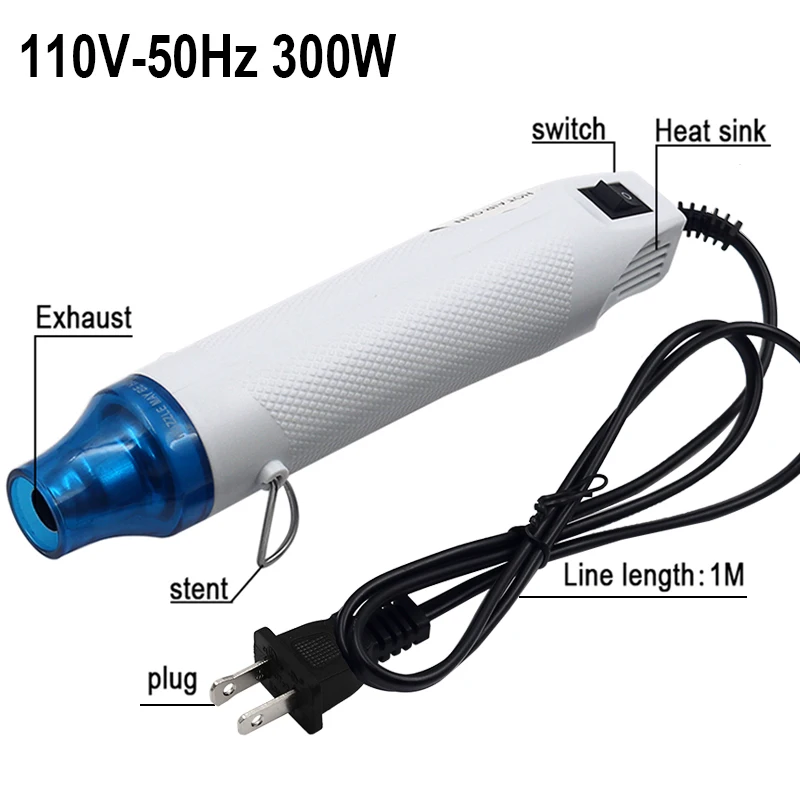 DIY Using Heat Gun Electric Power Tool Hot Air 300W Temperature Gun with Supporting Seat Shrink DIY Using Heat Gun Electric Power Tool Hot Air 300W Temperature Gun with Supporting Seat Shrink