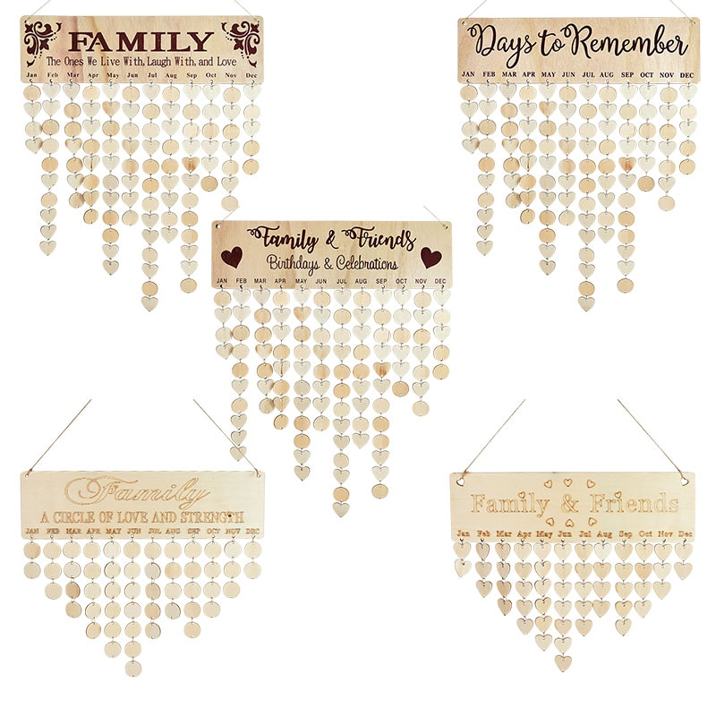 DIY Wooden Family Birthday Calendar DIY Wooden Family Birthday Calendar
