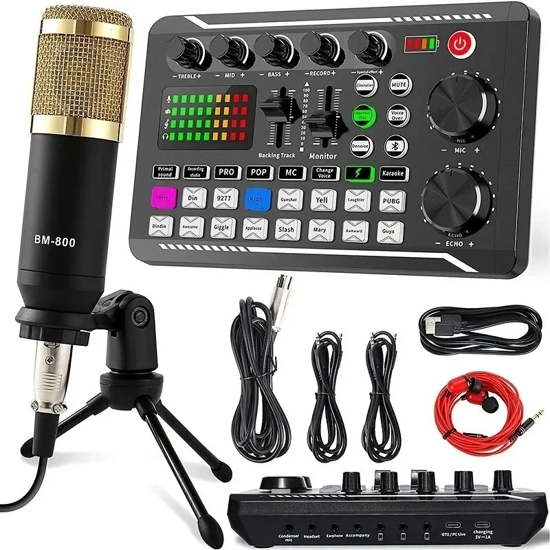 DJ Equipment Microphone Sound Card Console Studio Sound Card Kit Cable Phone Mixing Computer Live Voice Mixer F998 DJ Equipment Microphone Sound Card Console Studio Sound Card Kit Cable Phone Mixing Computer Live Voice Mixer F998