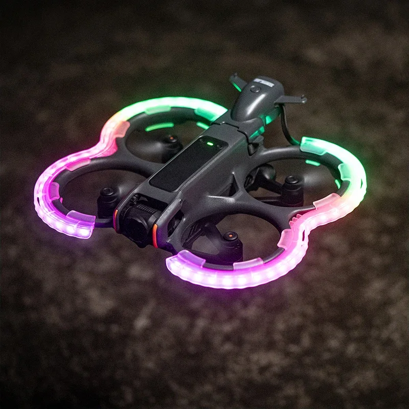 DJI Avata 2 LED Propeller Guard Protector Rechargeable Luminous Anti-collision Ring Propellers Protective Bumper DJI Avata 2 LED Propeller Guard Protector Rechargeable Luminous Anti-collision Ring Propellers Protective Bumper