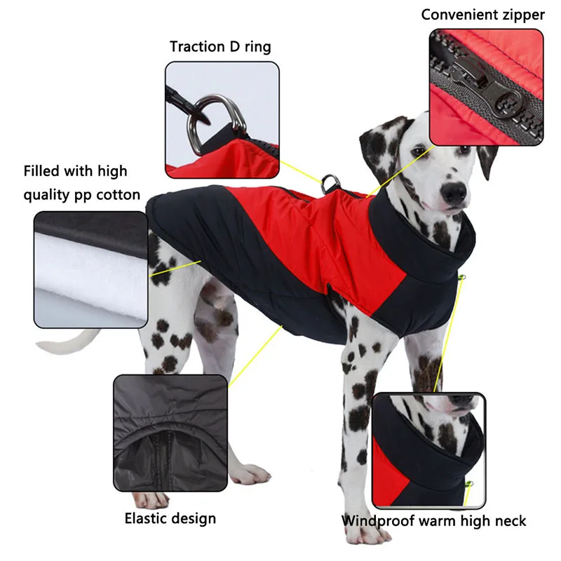 Dog and Cat Winter Warm Puppy Vest Jacket Outdoor Windproof Pet Coat