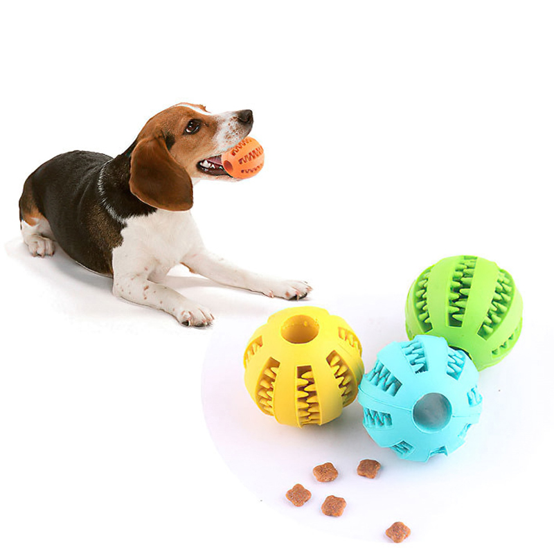 Dog Ball Toys for Small Dogs Interactive Elasticity Puppy Chew Toy Tooth Cleaning Rubber Food Ball Toy Pet Stuff