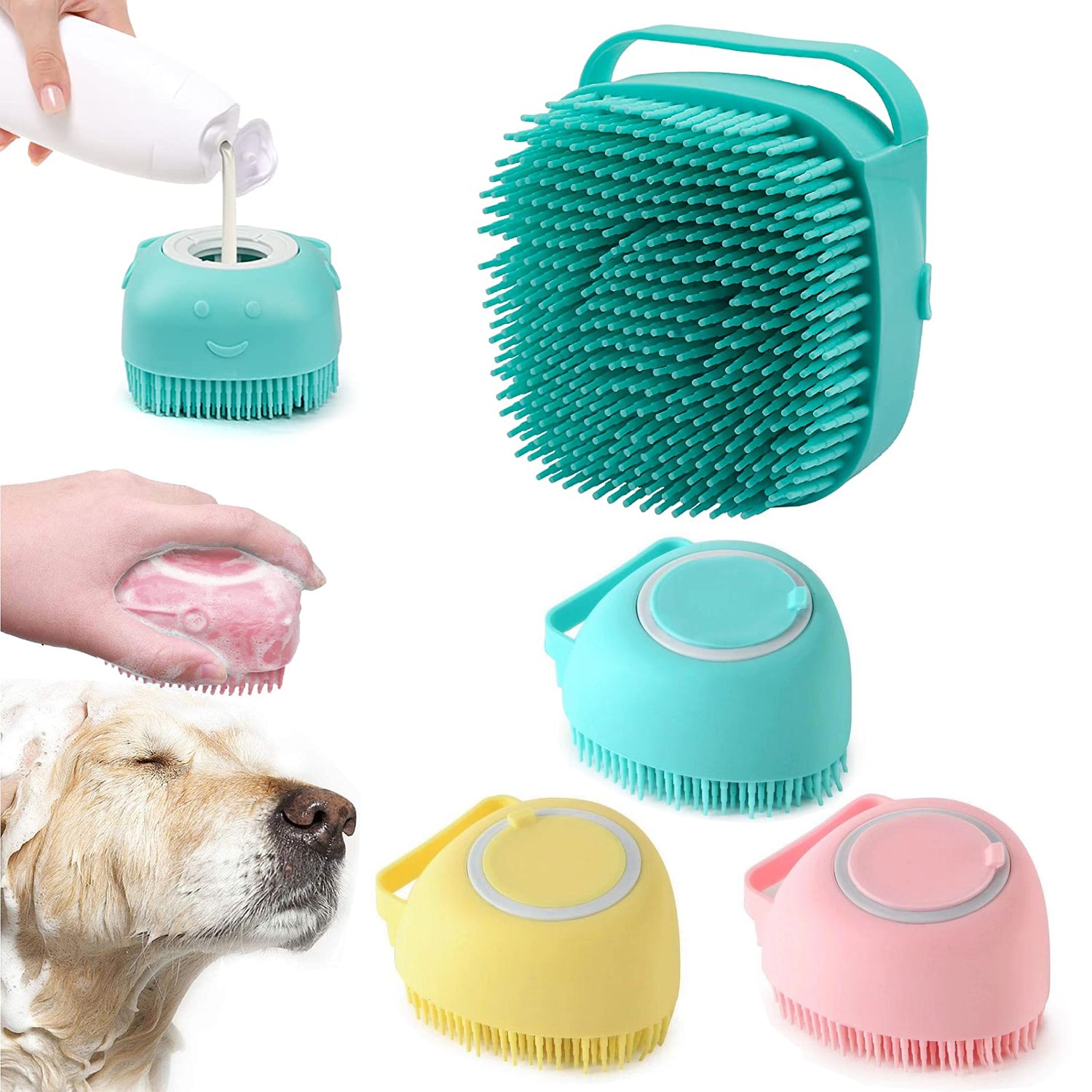 Dog Bath Brush Grooming Accessory Dog Bath Brush Grooming Accessory