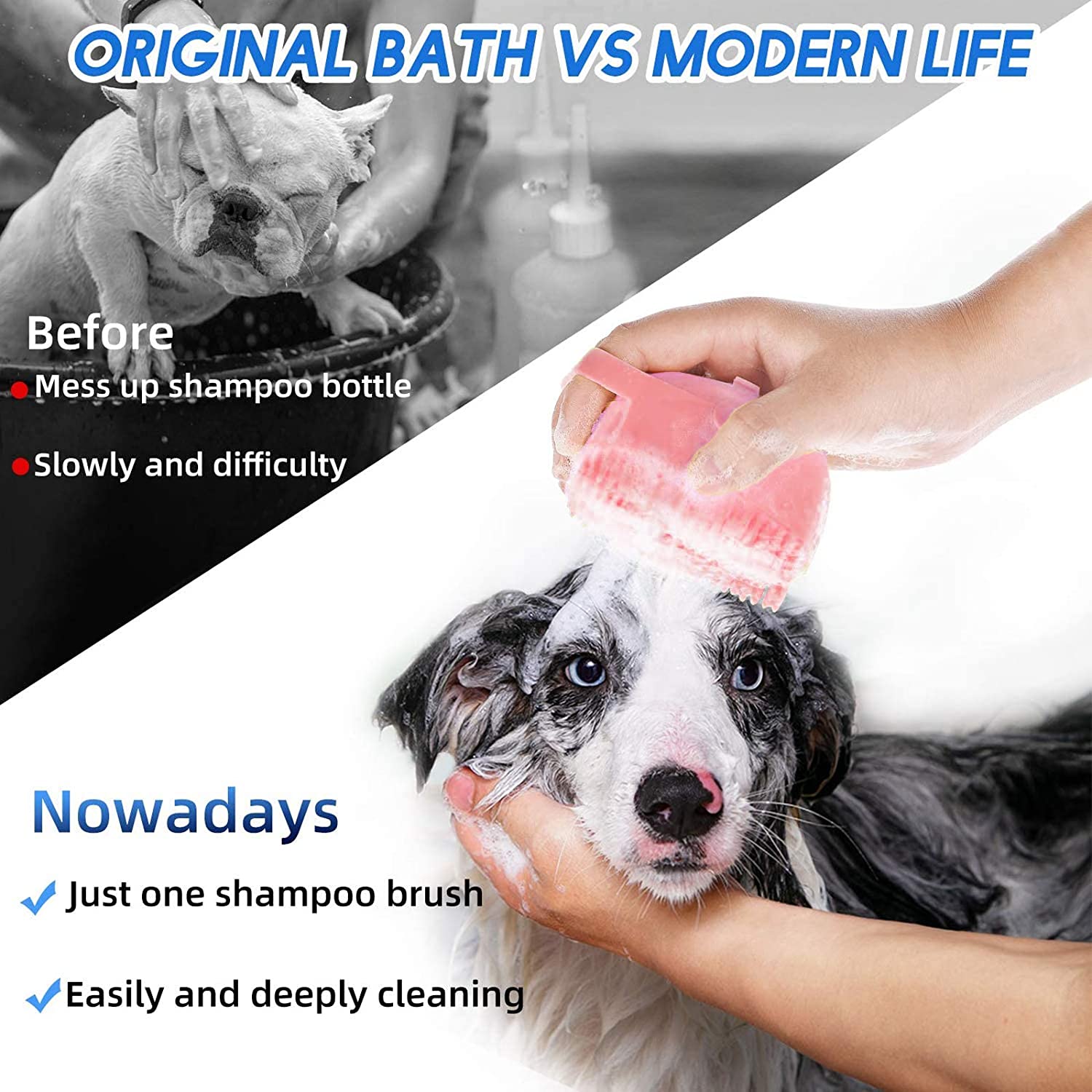 Dog Bath Brush Grooming Accessory Dog Bath Brush Grooming Accessory