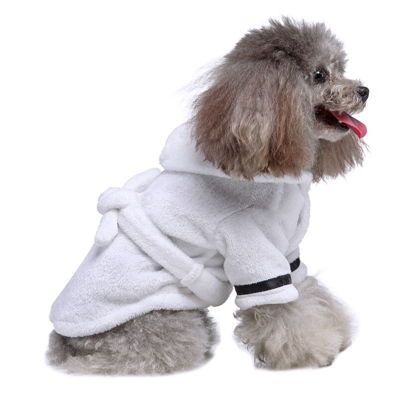 Dog Bathrobe Towel with Hood