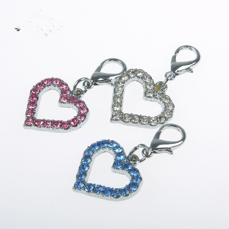 Dog Bead Collar with Heart Charm Dog Bead Collar with Heart Charm