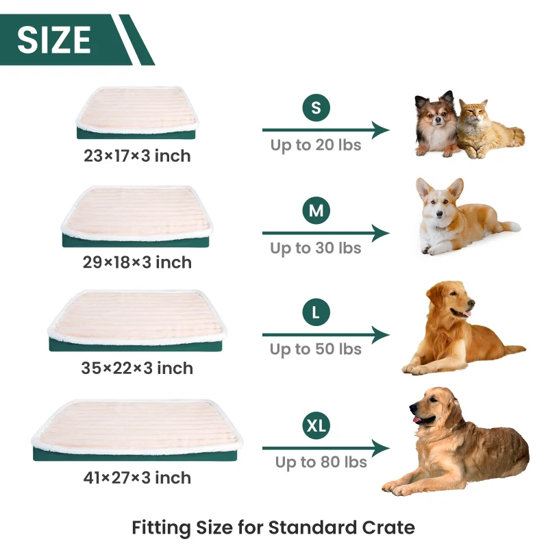 Dog Bed Mat with Zipper Remolvable Pet Mattress for Dog Sleeping Mat Washable Dog Mattress Pet Pad Cushion for Small Dog Bed Mat with Zipper Remolvable Pet Mattress for Dog Sleeping Mat Washable Dog Mattress Pet Pad Cushion for Small