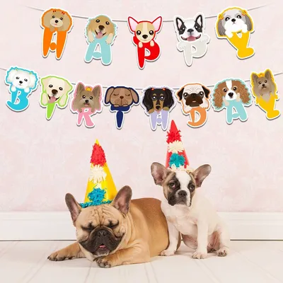 Dog Birthday Banner Pet Party Decor Dog Birthday Banner Pet Party Decor