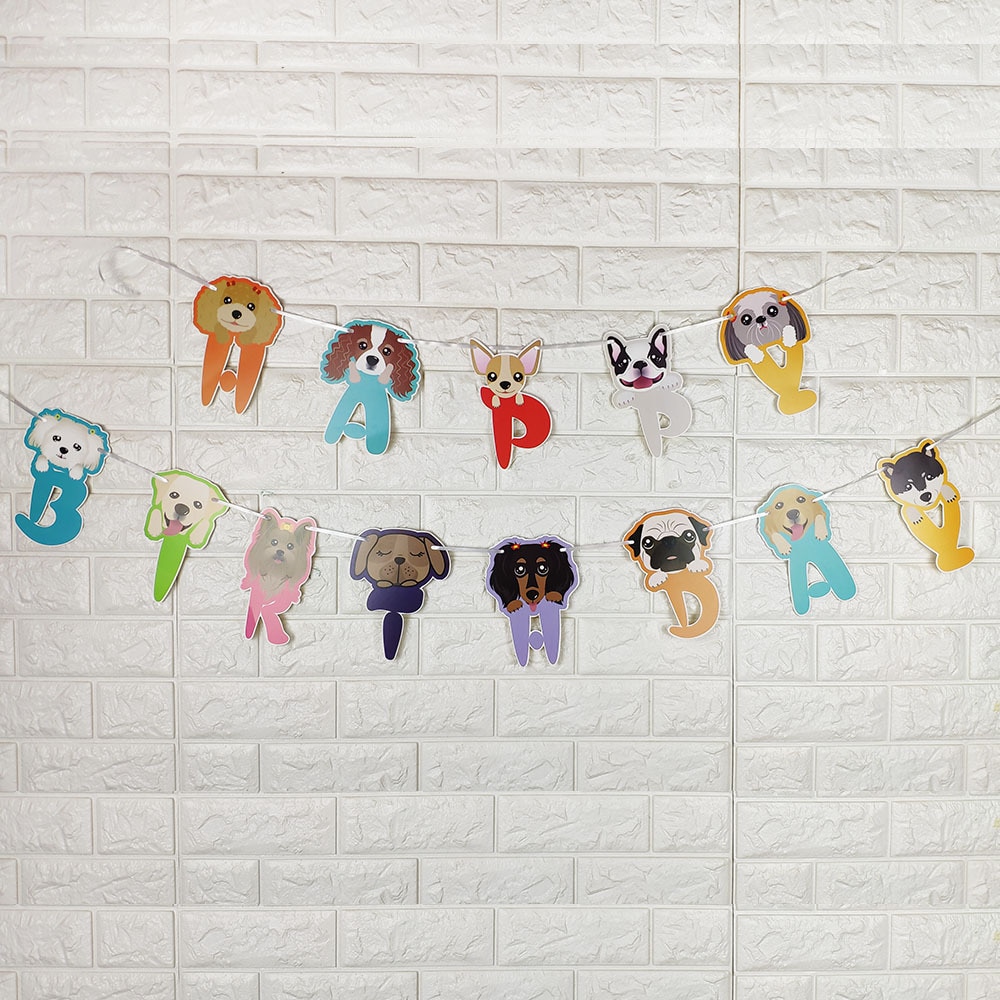 Dog Birthday Banner Pet Party Decor Dog Birthday Banner Pet Party Decor