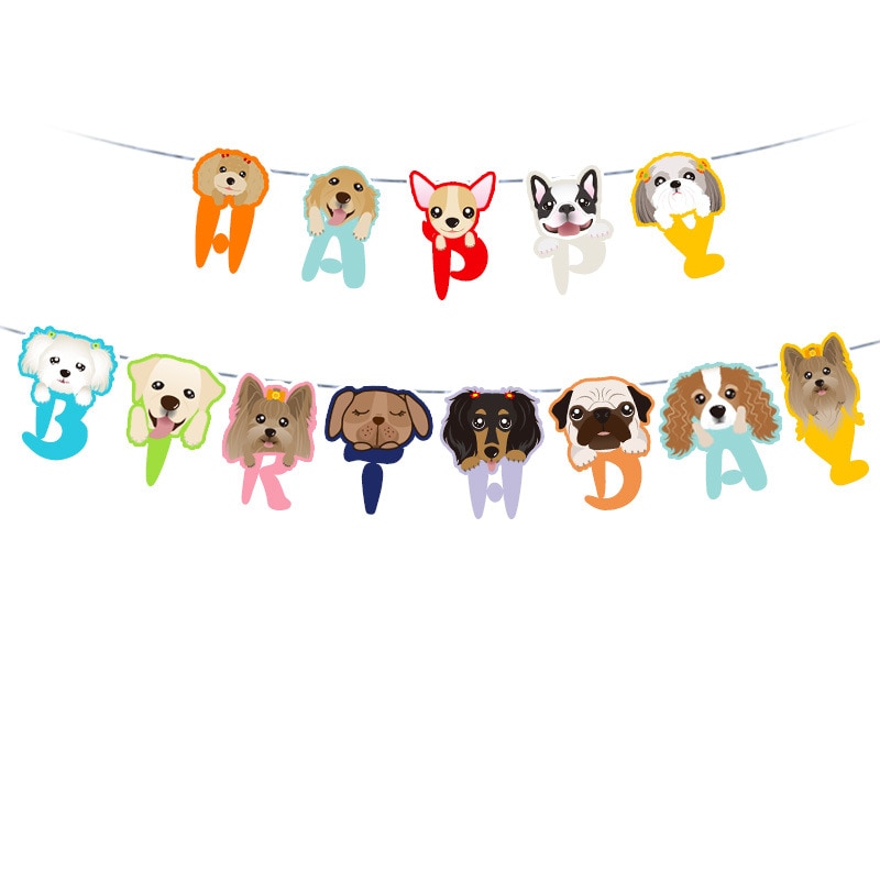 Dog Birthday Banner Pet Party Decor Dog Birthday Banner Pet Party Decor