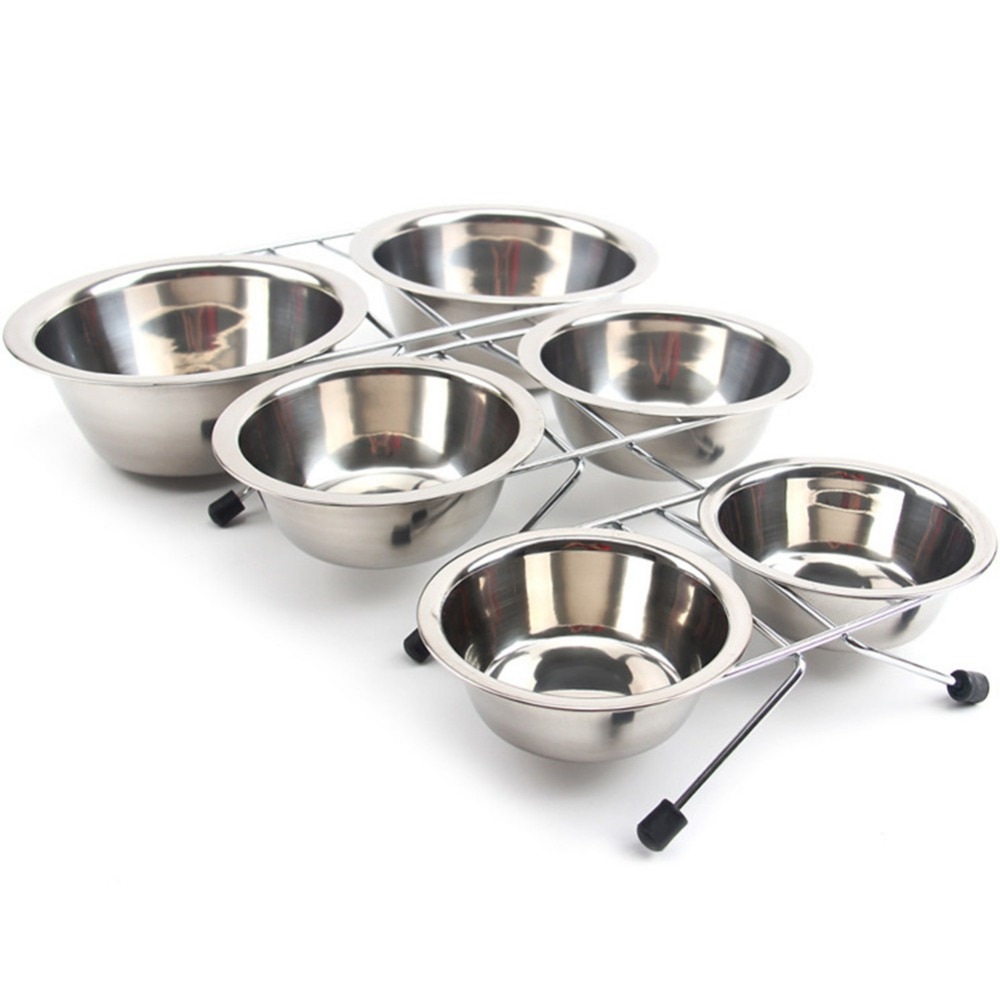 Dog Bowl Stand Double Pet Feeder