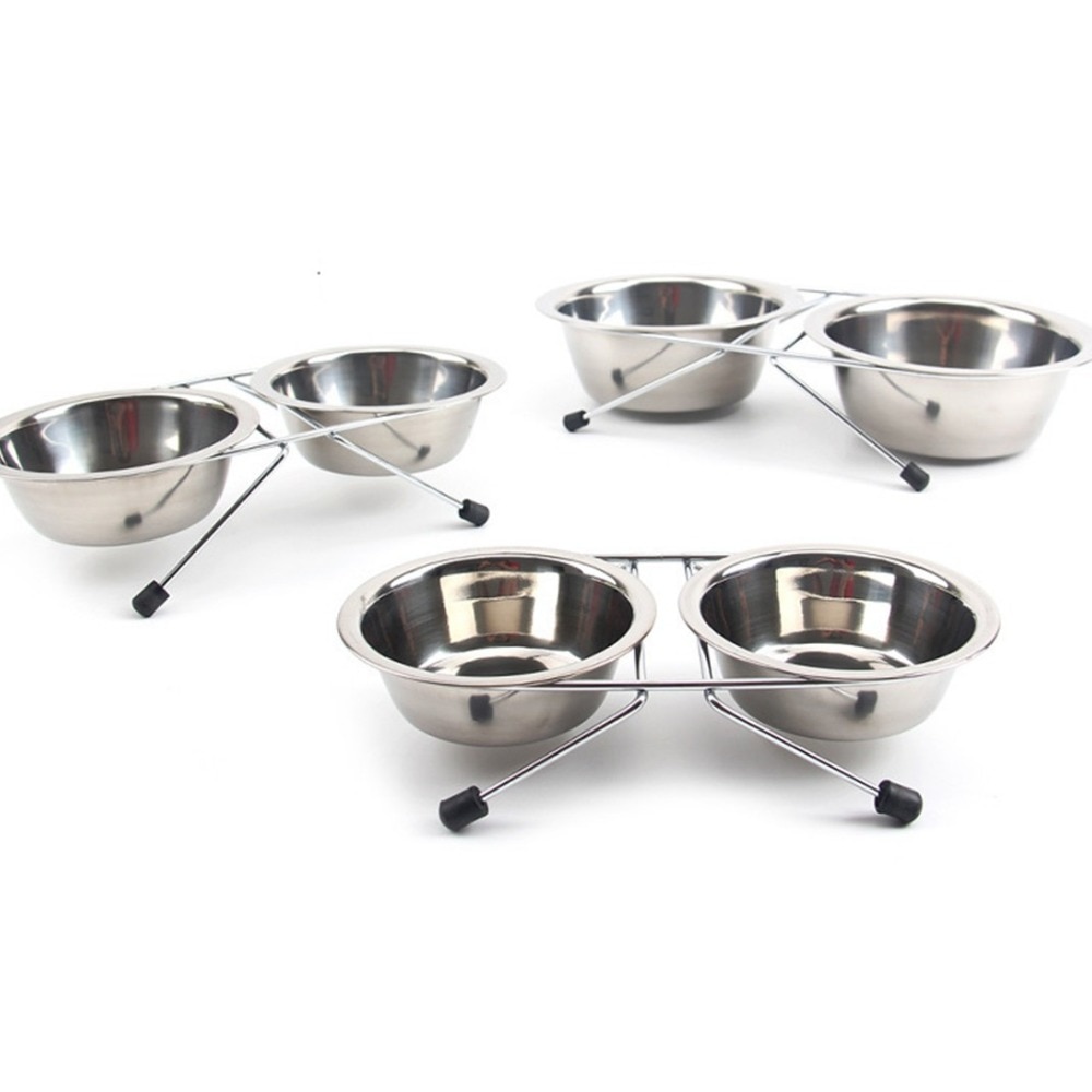 Dog Bowl Stand Double Pet Feeder
