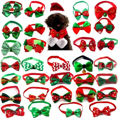 Dog Christmas Bowtie Adjustable Strap Dog Christmas Bowtie Adjustable Strap