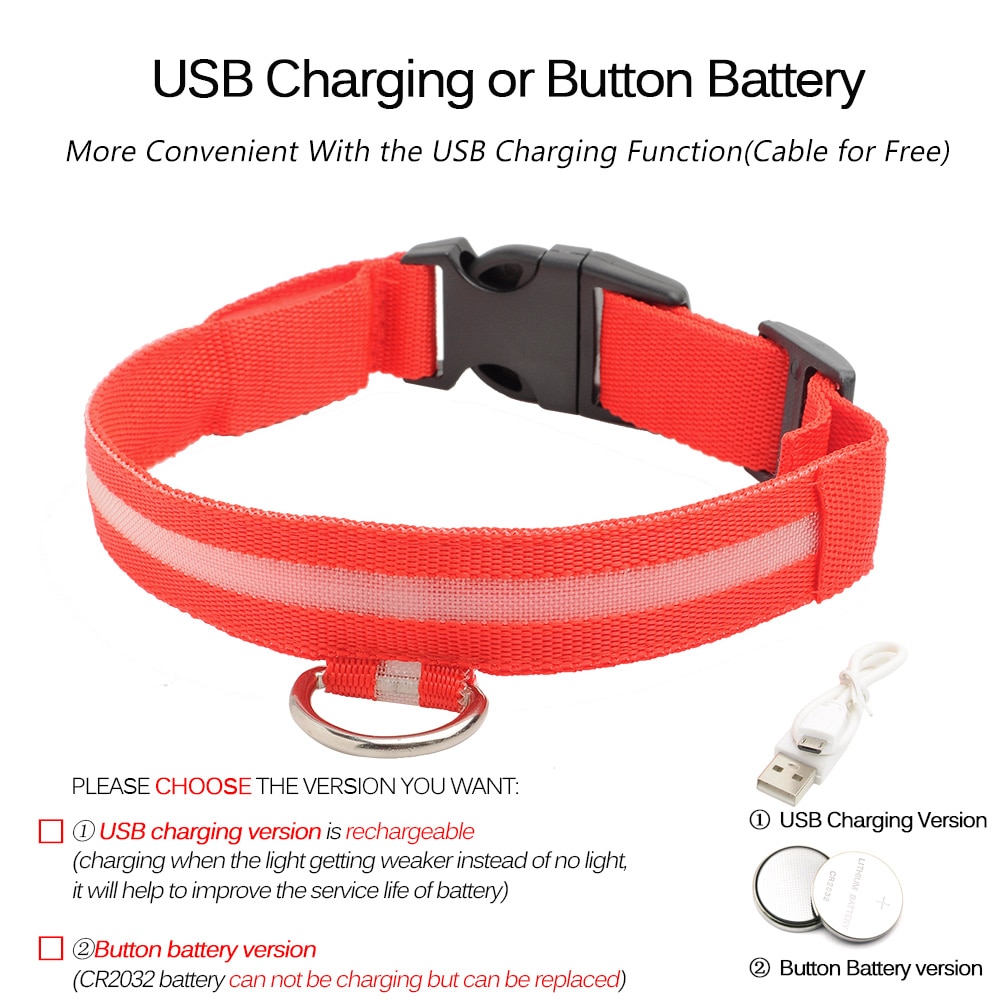 Dog Collar Light Anti-Lost LED Collar Dog Collar Light Anti-Lost LED Collar