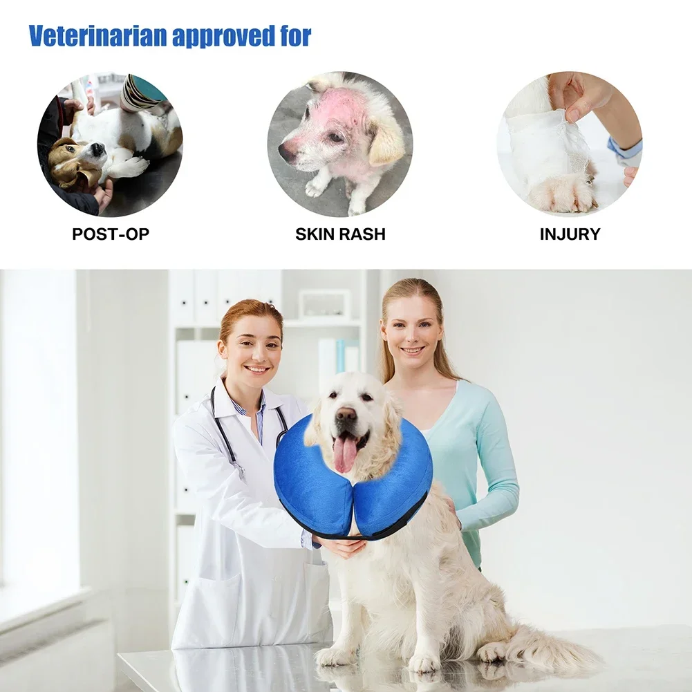 Dog Cones After Surgery, Protective Inflatable Dog Collar Pet Recovery Collar Soft Pet Cone for Small Medium or Large Dog Cones After Surgery, Protective Inflatable Dog Collar Pet Recovery Collar Soft Pet Cone for Small Medium or Large
