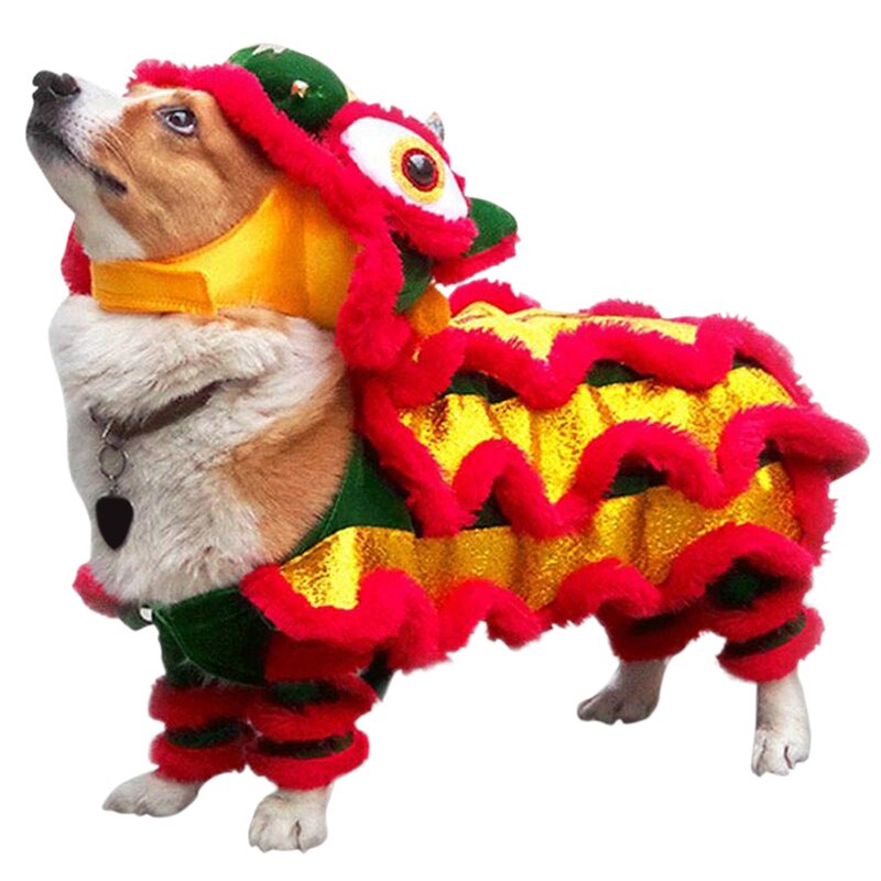 Dog Costume Lion Dance Suit