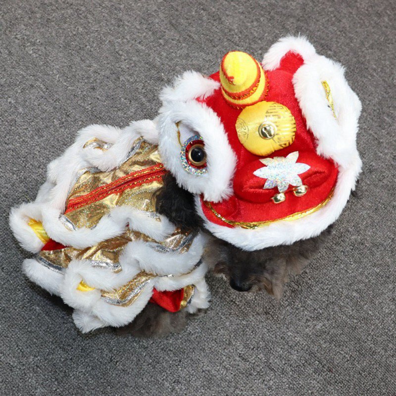 Dog Costume Lion Dance Suit