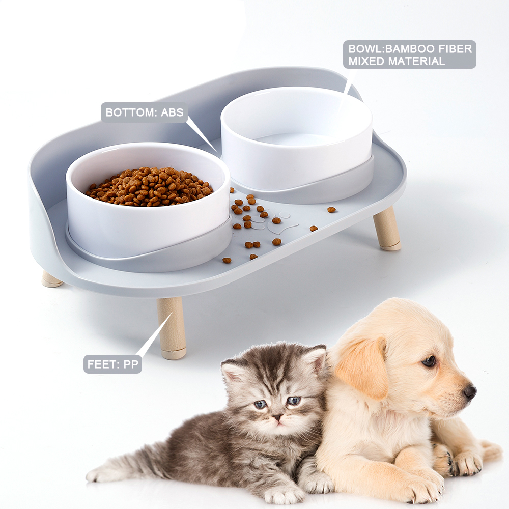 Dog Double Bowls with Adjustable Base Dog Double Bowls with Adjustable Base