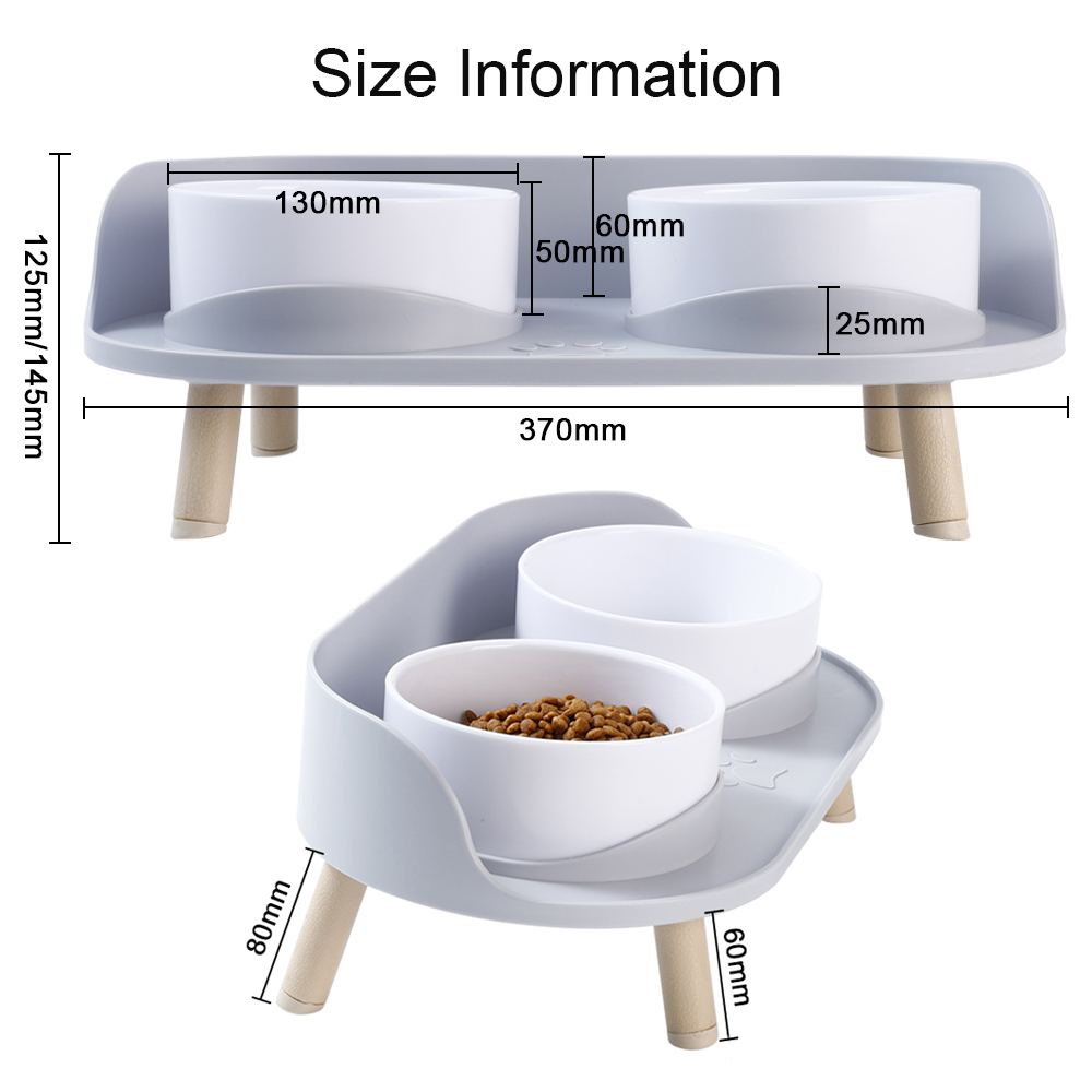 Dog Double Bowls with Adjustable Base Dog Double Bowls with Adjustable Base