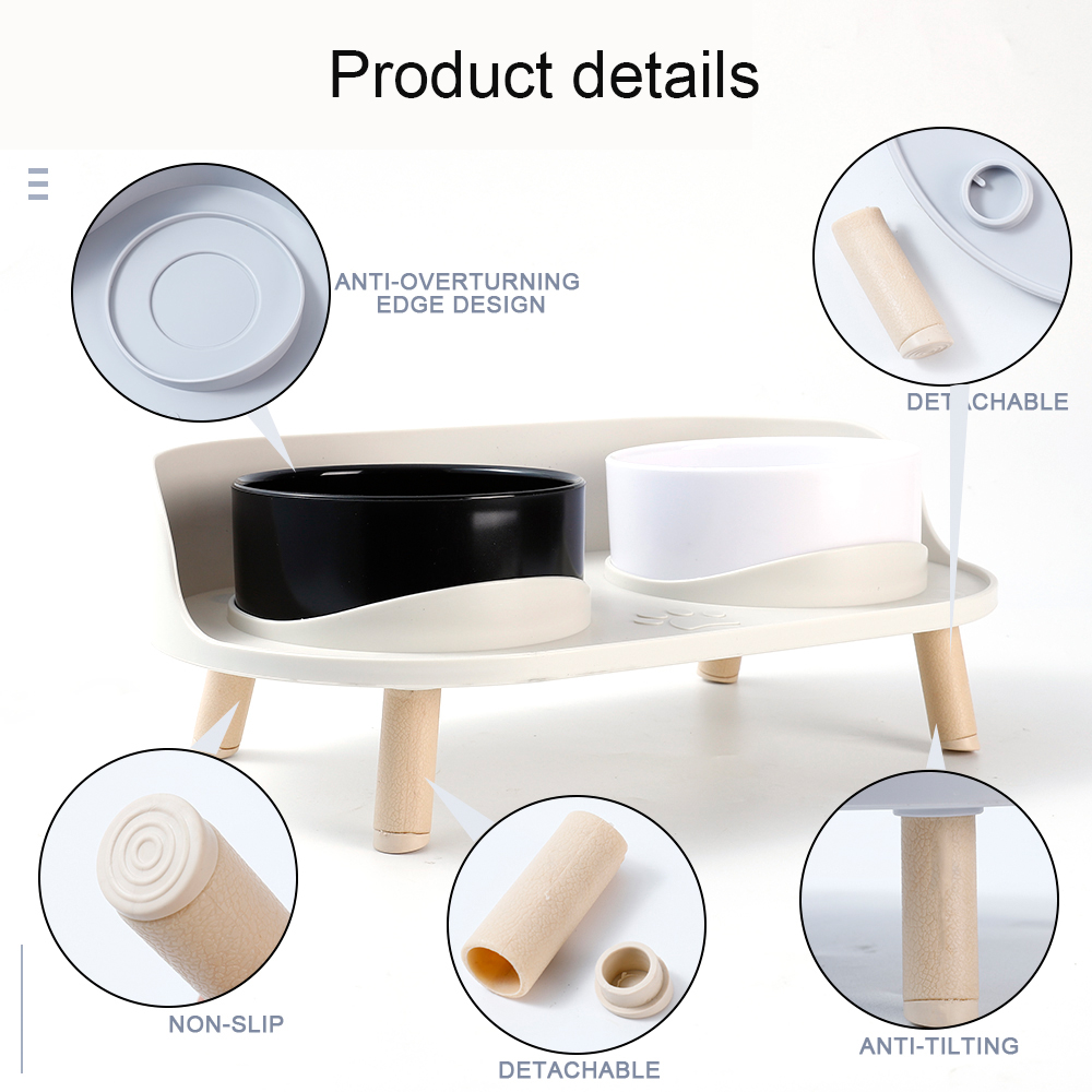 Dog Double Bowls with Adjustable Base Dog Double Bowls with Adjustable Base