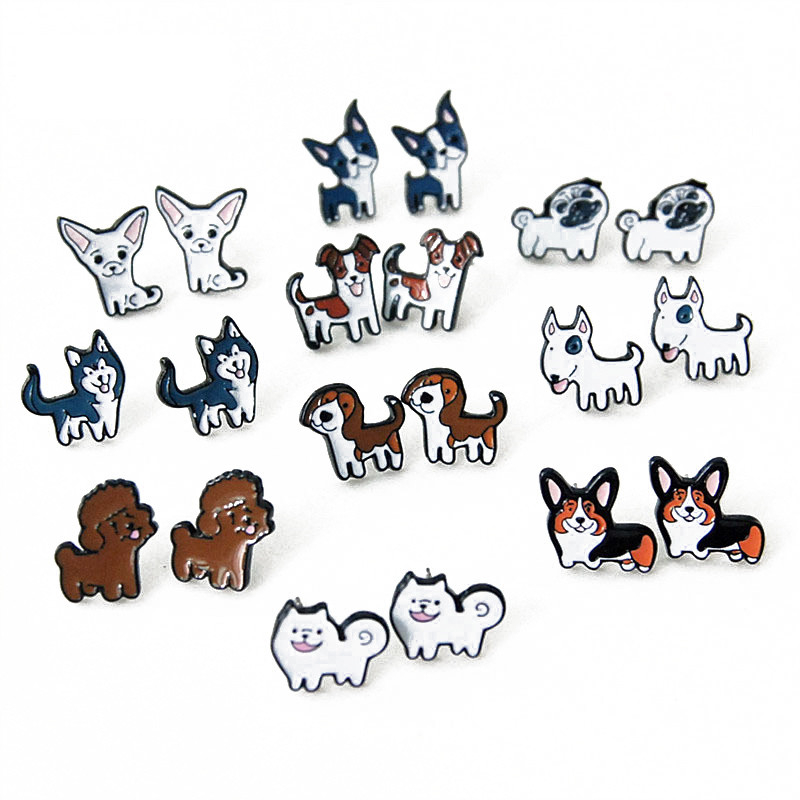 Dog Earrings Animal Stud Earrings Dog Earrings Animal Stud Earrings