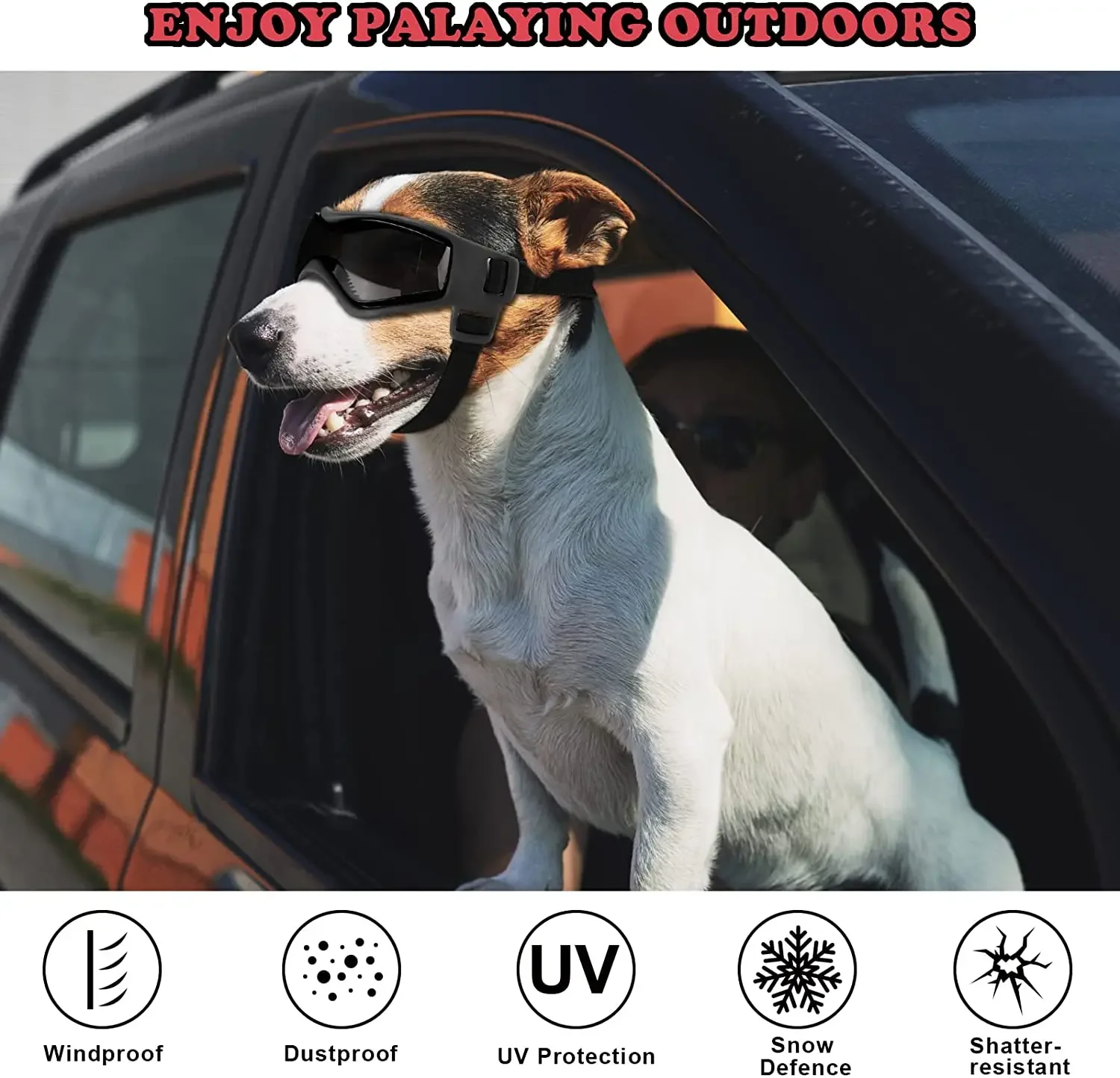 Dog Glasses UV Protection Snow Protection Wind Protection Dust Protection with Adjustable Strap Dog Glasses UV Protection Snow Protection Wind Protection Dust Protection with Adjustable Strap