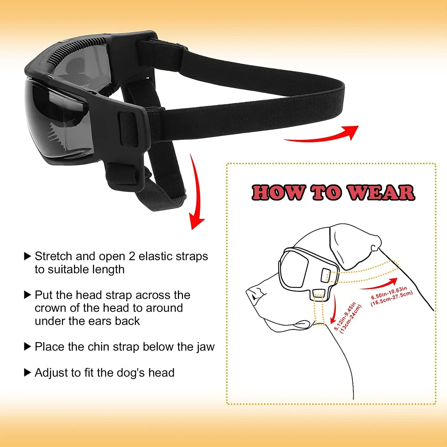 Dog Glasses UV Protection Snow Protection Wind Protection Dust Protection with Adjustable Strap Dog Glasses UV Protection Snow Protection Wind Protection Dust Protection with Adjustable Strap