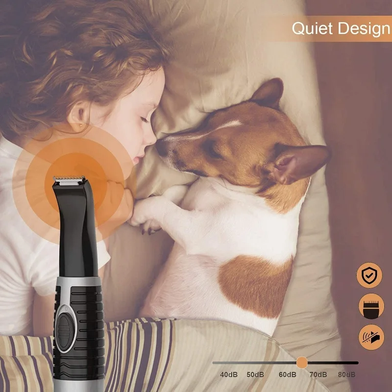 Dog Grooming Clippers Cat And Small Dog Clippers Low Noise Electric Pet Trimmer Trim Paws Eyes Ears Face Around The Dog