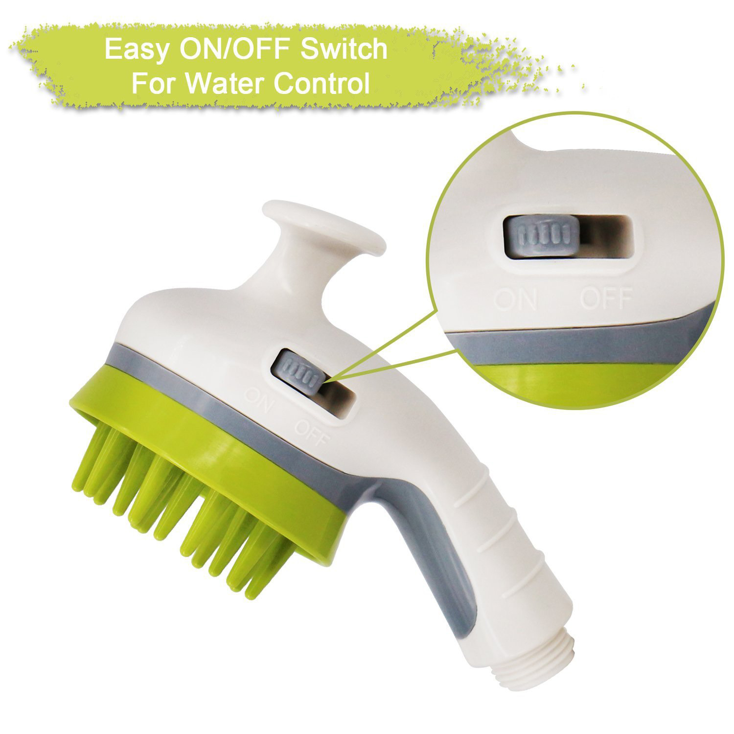 Dog Grooming Showerhead with Bristles