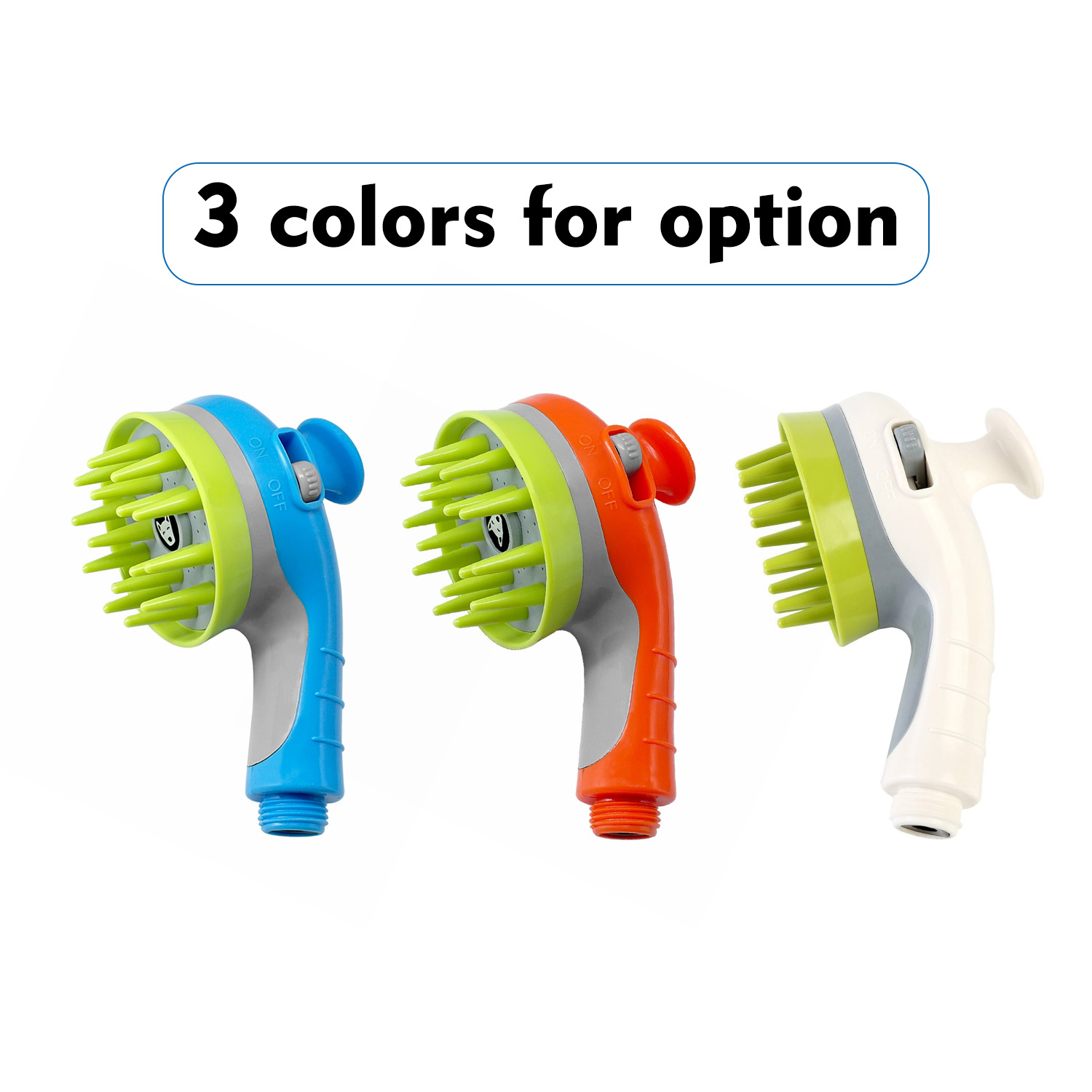 Dog Grooming Showerhead with Bristles