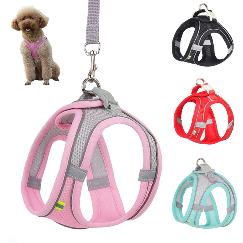 Dog Harness Leash Set for Small Dogs Adjustable Puppy Cat Harness Vest French Bulldog Chihuahua Pug Outdoor Walking Dog Harness Leash Set for Small Dogs Adjustable Puppy Cat Harness Vest French Bulldog Chihuahua Pug Outdoor Walking