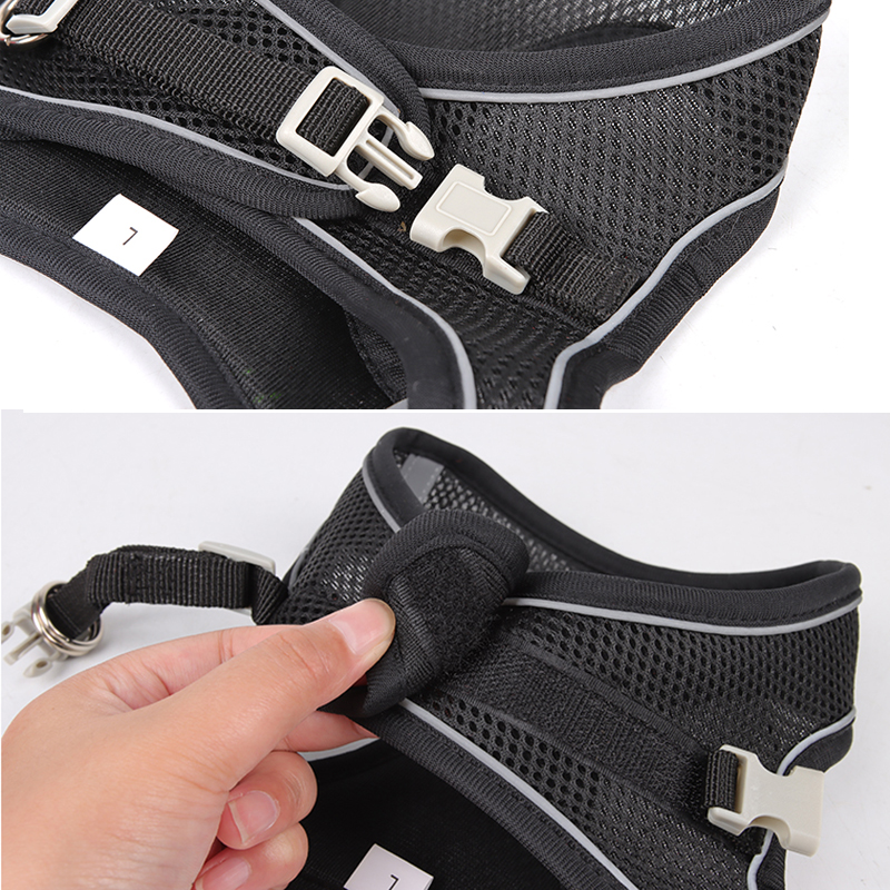 Dog Harness Leash Set for Small Dogs Adjustable Puppy Cat Harness Vest French Bulldog Chihuahua Pug Outdoor Walking