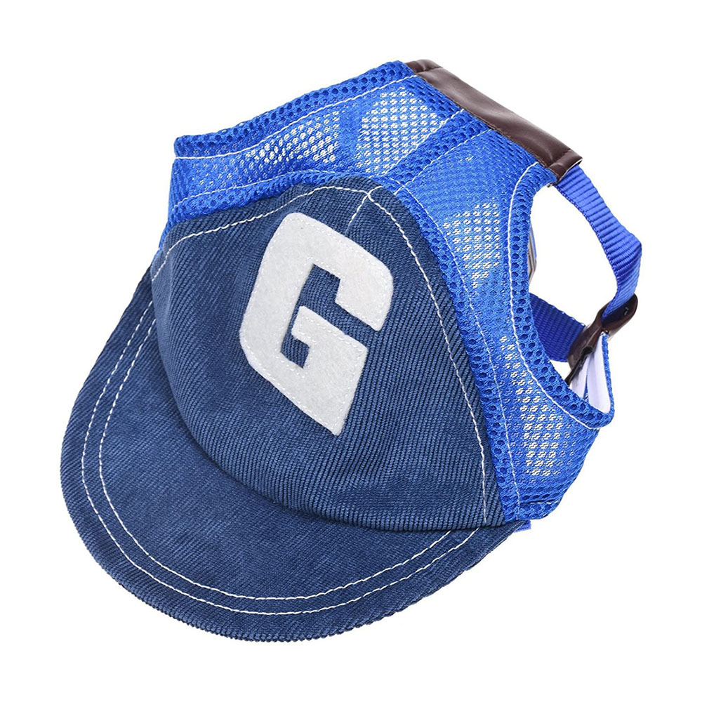 Dog Hat Dog Sunscreen Hat Baseball Cap Outdoor Sports Hat with Ear Holes Adjustable Pet Hat for Small and Medium Dog