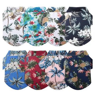 Dog Hawaiian Shirt Summer Pet Clothes Dog Hawaiian Shirt Summer Pet Clothes