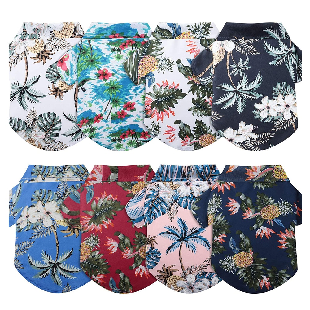 Dog Hawaiian Shirt Summer Pet Clothes Dog Hawaiian Shirt Summer Pet Clothes