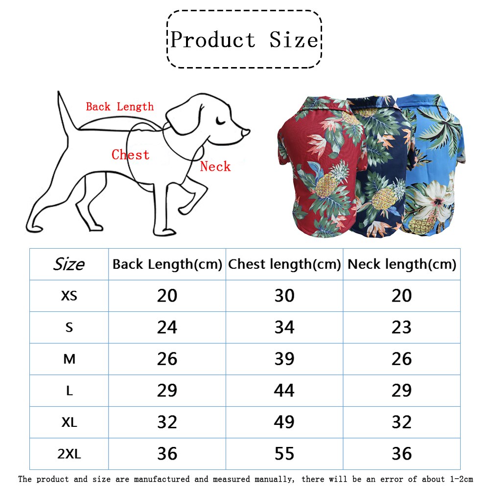 Dog Hawaiian Shirt Summer Pet Clothes Dog Hawaiian Shirt Summer Pet Clothes